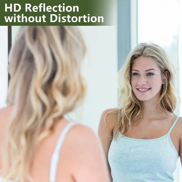 MELOMOIR Oversized Floor Mirror, Freestanding, Large Full Body Mirror for Bedroom, Living Room & Gym - Black Mirror with Tempered Glass