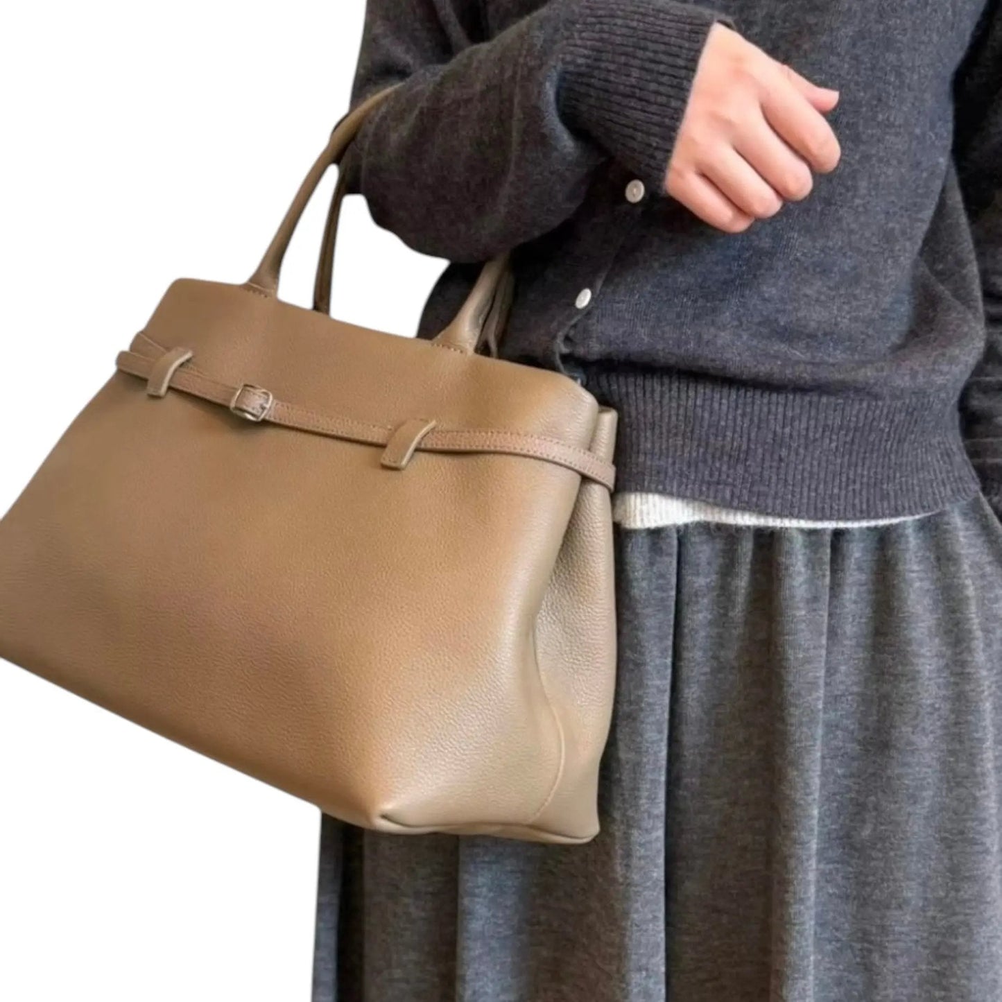 THE XL SARAH LARGE BELT TOTE BAG
